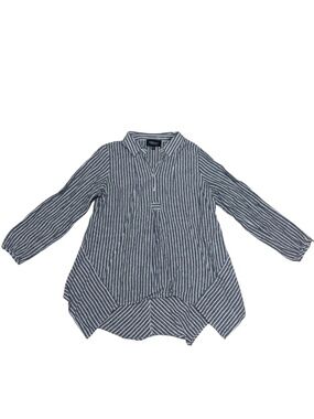 (NWOT) Jones & Co Jones New York Striped Linen Cotton Tunic Blouse Medium